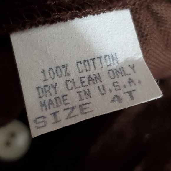 Vintage heirloom ELEGANT brown romper Jon Jon boys 4T velvet lace royalty - Picture 4 of 6